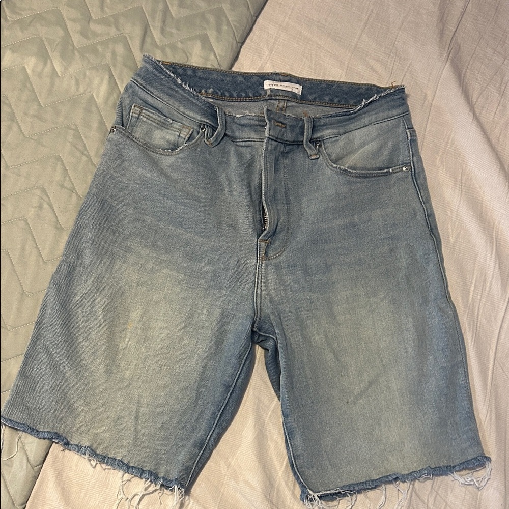 Good American Light Blue Jean Shorts